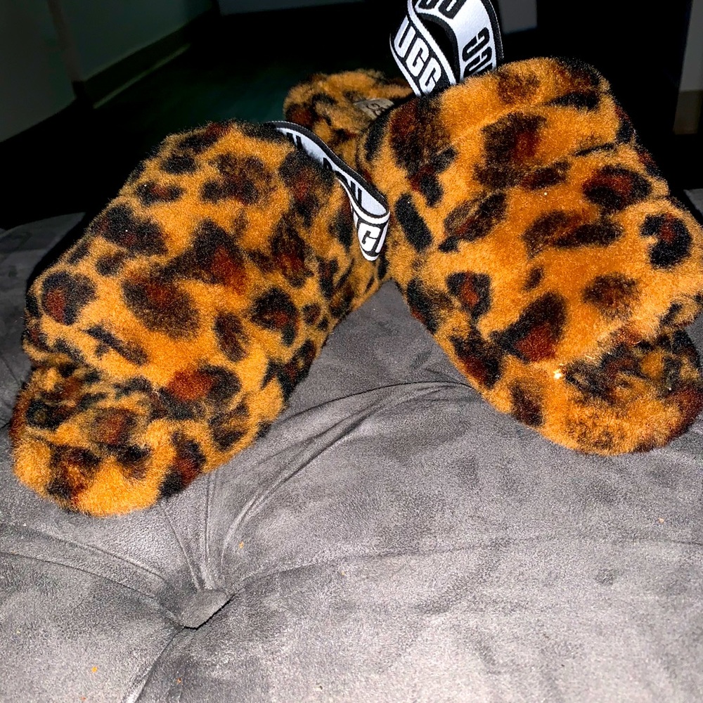 Ugg Leopard Print Slides